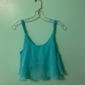 Teal Crop Top